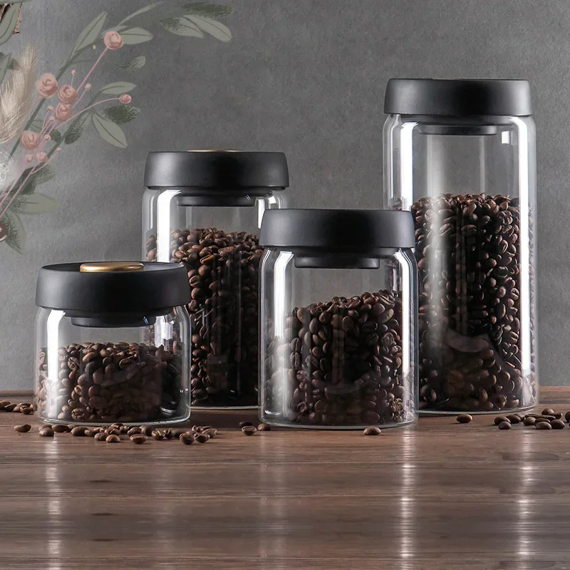 Coffee beans vacuum sealed jar - Food Storage Glass Container Set ulasan dan harga