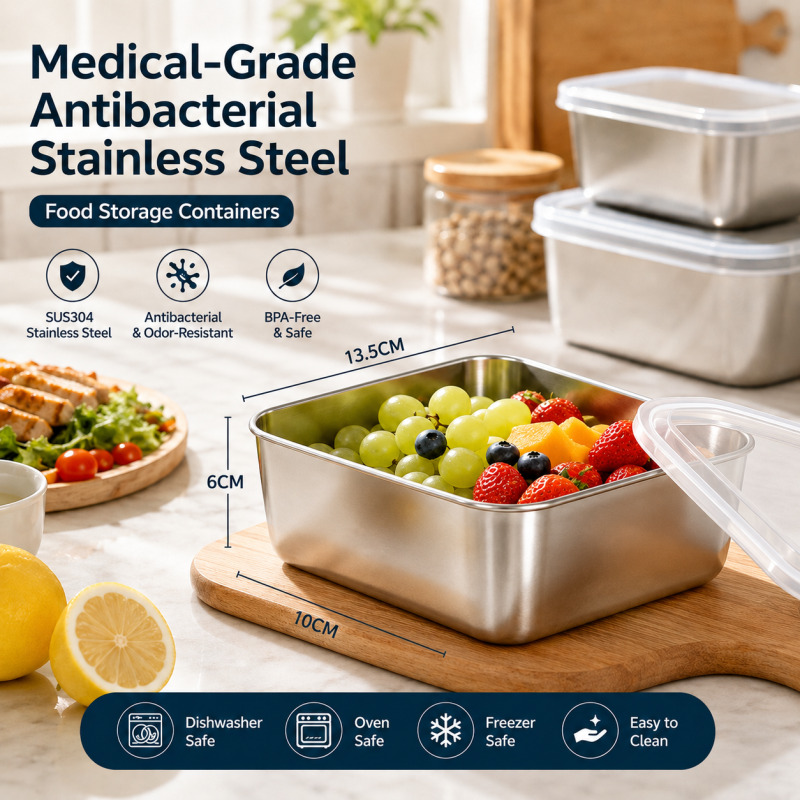Medical Grade Antibacterial St - Storage Food Tray ulasan dan harga