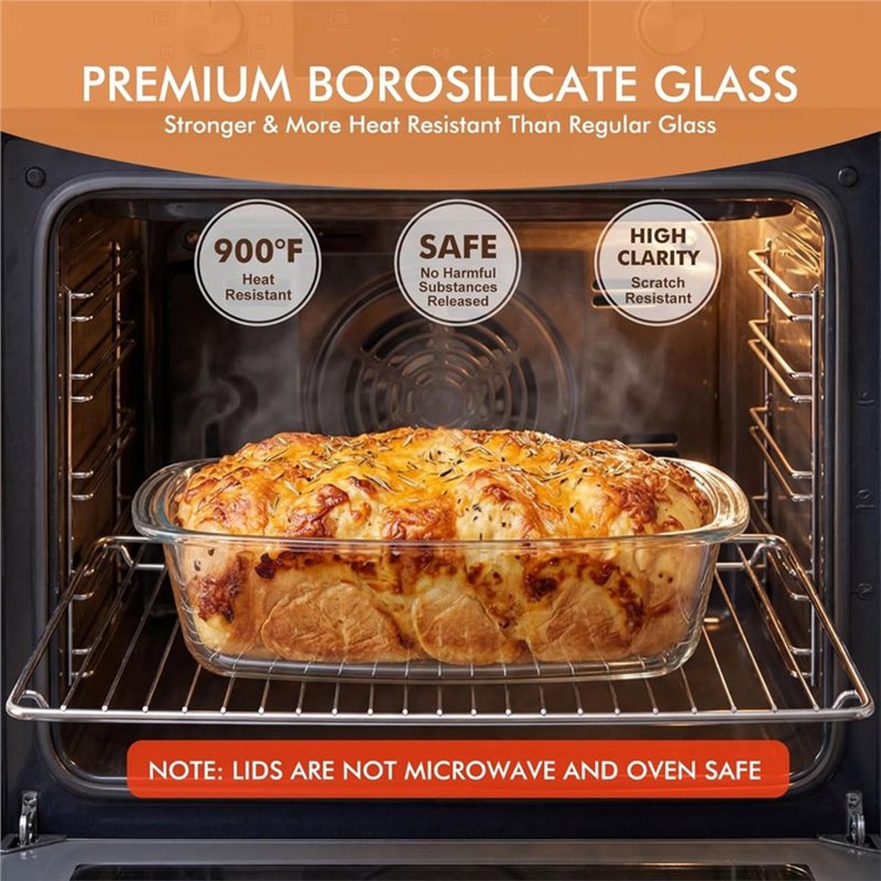 ABMR-Loaf Pan 2-Pack LARGE 7.6 - Food Storage Glass Containers Large ulasan dan harga
