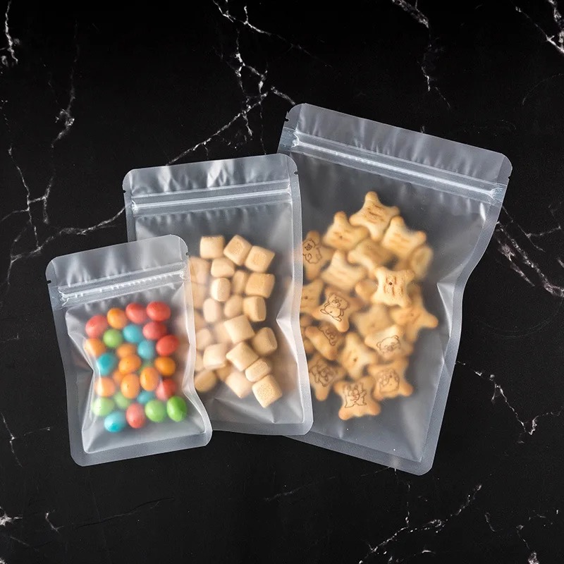 100Pcs Frosted Matte Zip Lock  - Food Storage Year Supply ulasan dan harga