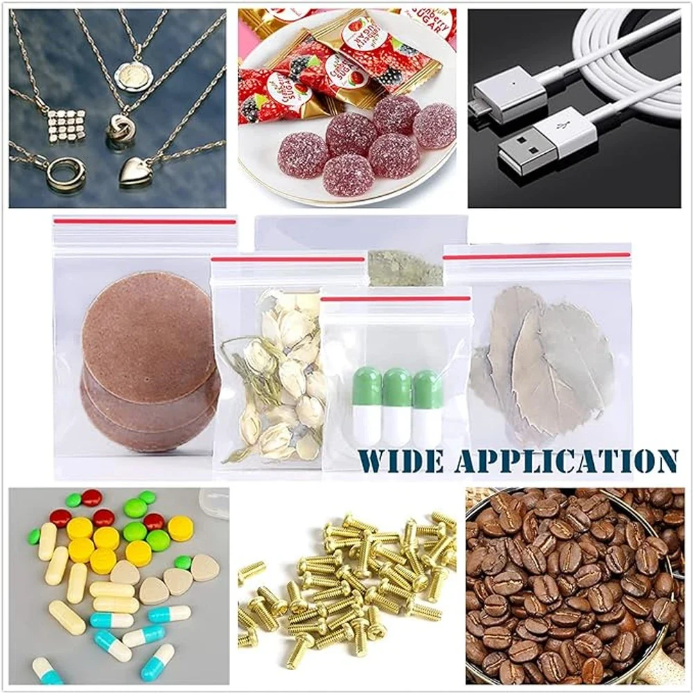 100-1000Pcs Reclosable Transpa - Food Storage Locker ulasan dan harga