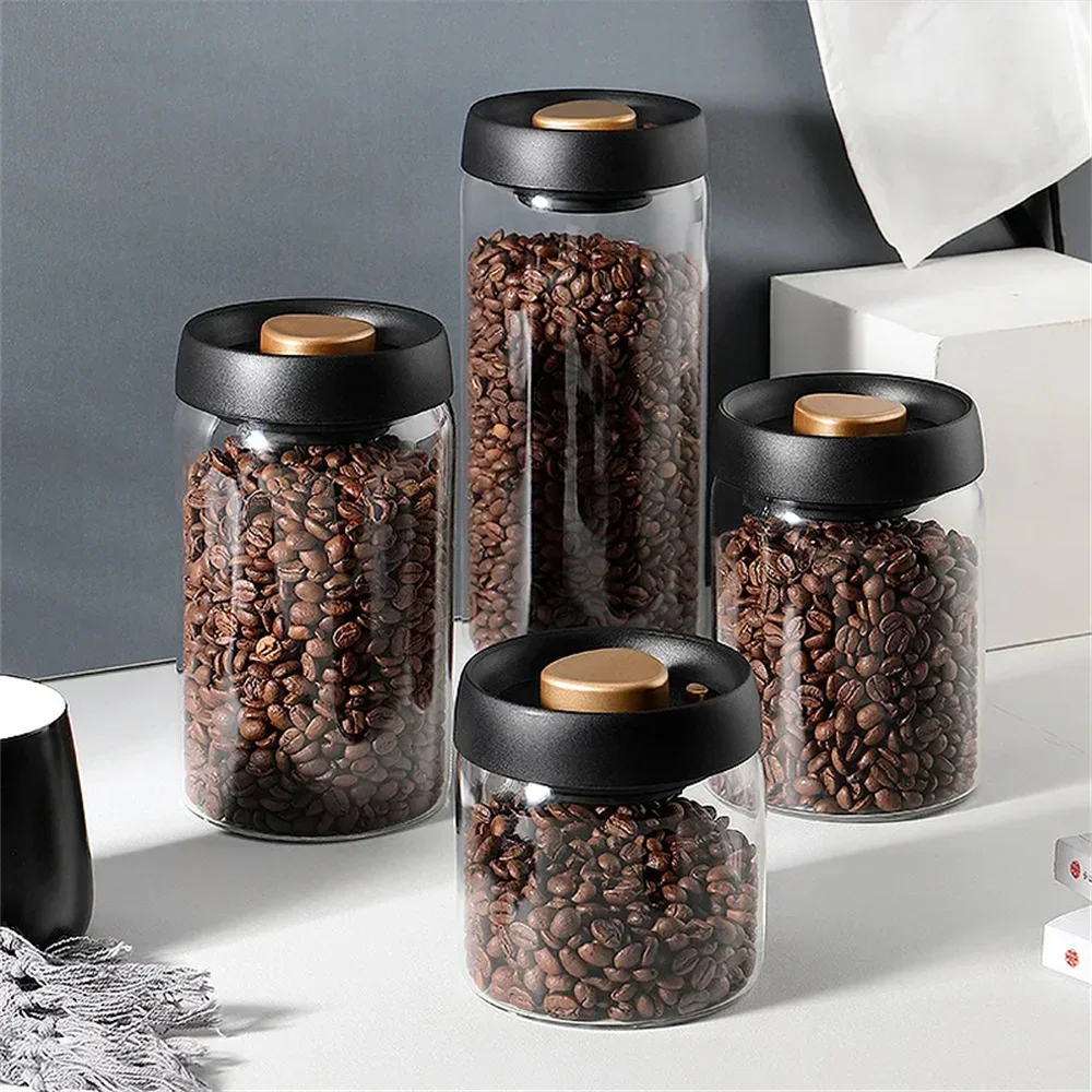 Coffee Beans Vacuum Sealed Tan - Food Storage Glass Container Set ulasan dan harga