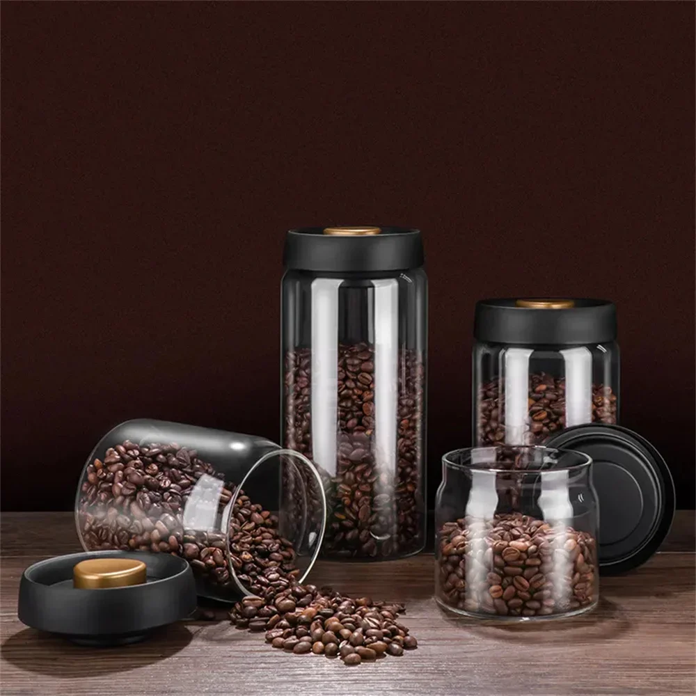 Coffee Beans Vacuum Sealed Tan - Food Storage Glass Container Set ulasan dan harga