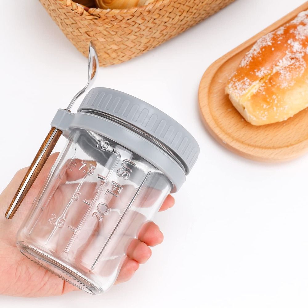 Yogurt Jar 350ml Overnight Oat - Food Storage Glass Container Set ulasan dan harga