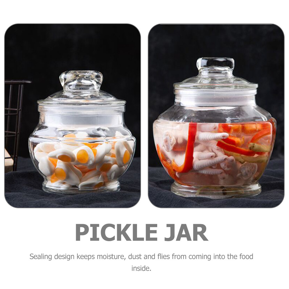 Large Capacity Pickle Glass Ja - Food Storage Glass Containers Large ulasan dan harga