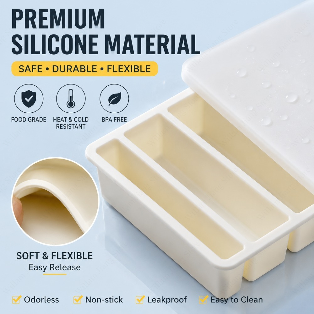 Durable Silicone Freezing Tray - Storage Food Tray ulasan dan harga