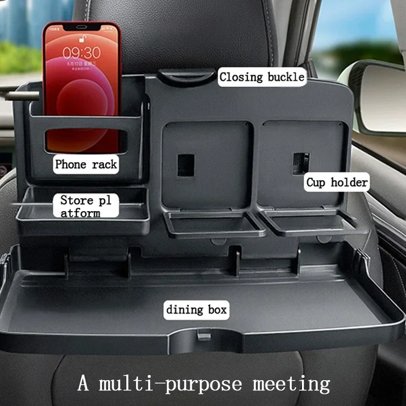Car Back Seat Foldable Dining  - Food Storage On Table ulasan dan harga