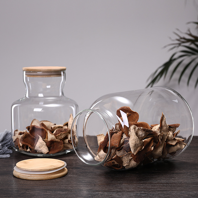 3800ml Bamboo Lid Glass Kitche - Food Storage Glass Containers Large ulasan dan harga