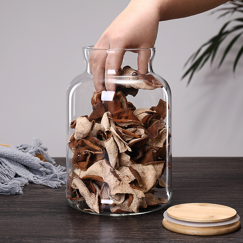 3800ml Bamboo Lid Glass Kitche - Food Storage Glass Containers Large ulasan dan harga