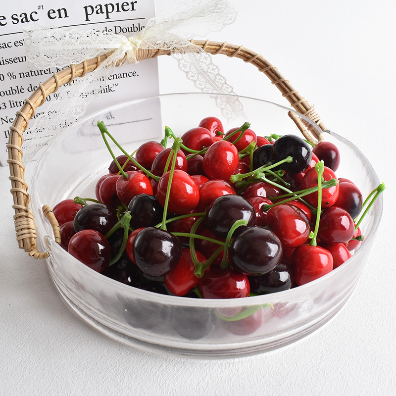 10Pcs Artificial Cherry Fake F - Food Storage On Table ulasan dan harga