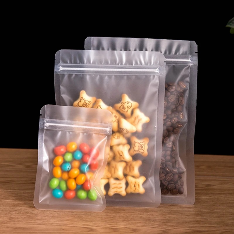 100pcs Frosted Matte Zip Lock  - Food Storage Year Supply ulasan dan harga